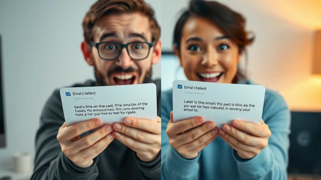 email marketing analytics ab test subject lines happy surprised recipients