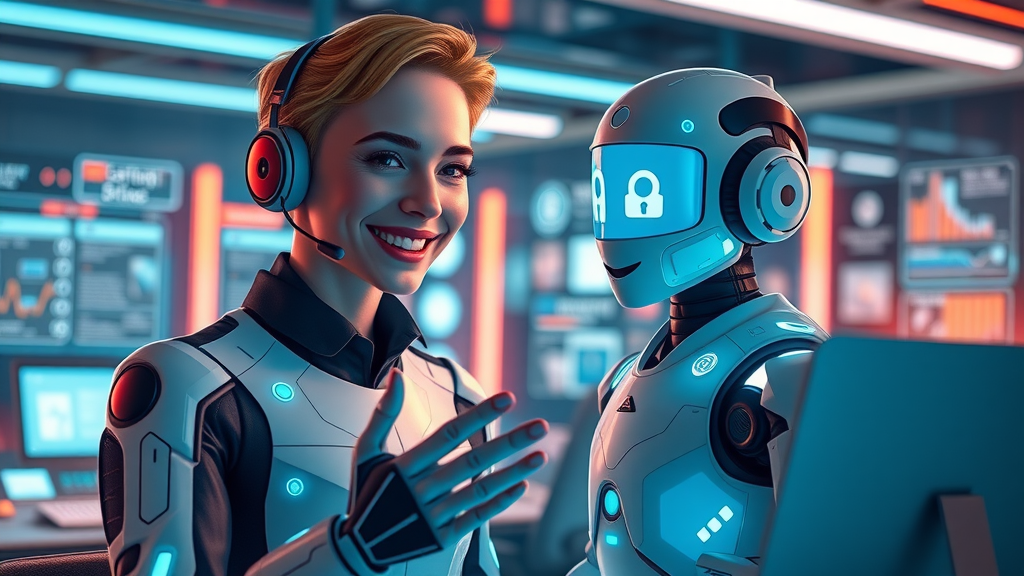 Friendly AI chatbot providing outstanding customer experience and engaging with customers across multiple devices for brand voice consistency and marketing tools