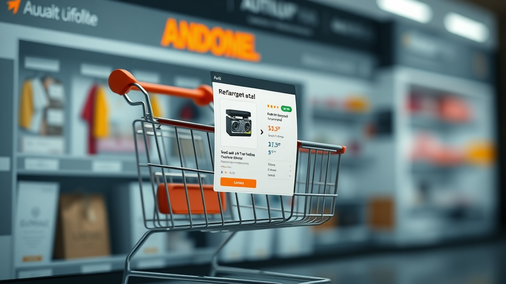 abandoned shopping cart retargeting ad popup ecommerce site product