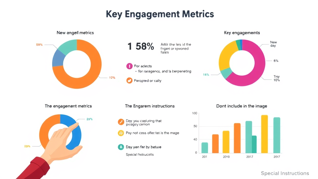clear infographic illustrating key engagement metrics with pie charts and icons for marketers