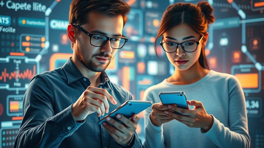 Personas exploring customer journey map with digital and offline touch points