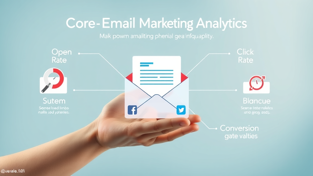 email marketing analytics core concepts infographic open rate conversion bounce rate