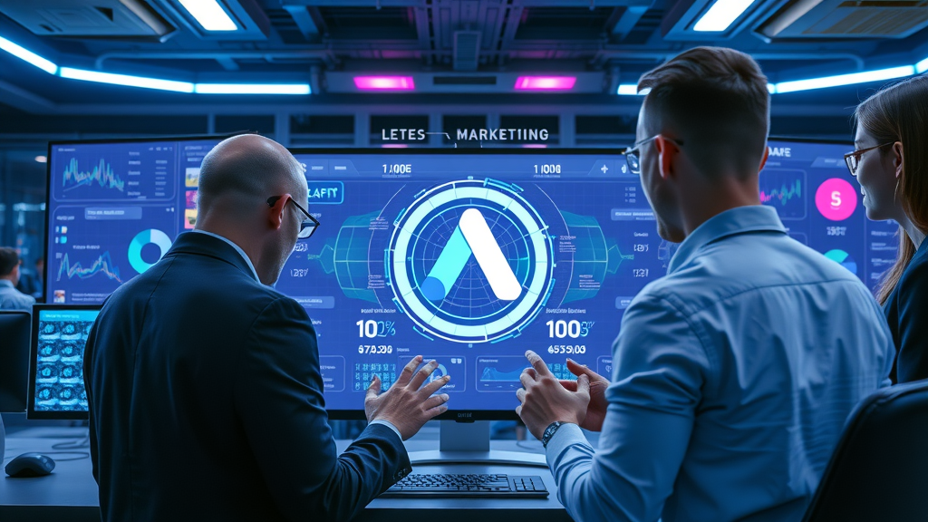 AI-powered marketing dashboard showing automated remarketing segmentation in Google Ads for advanced targeting