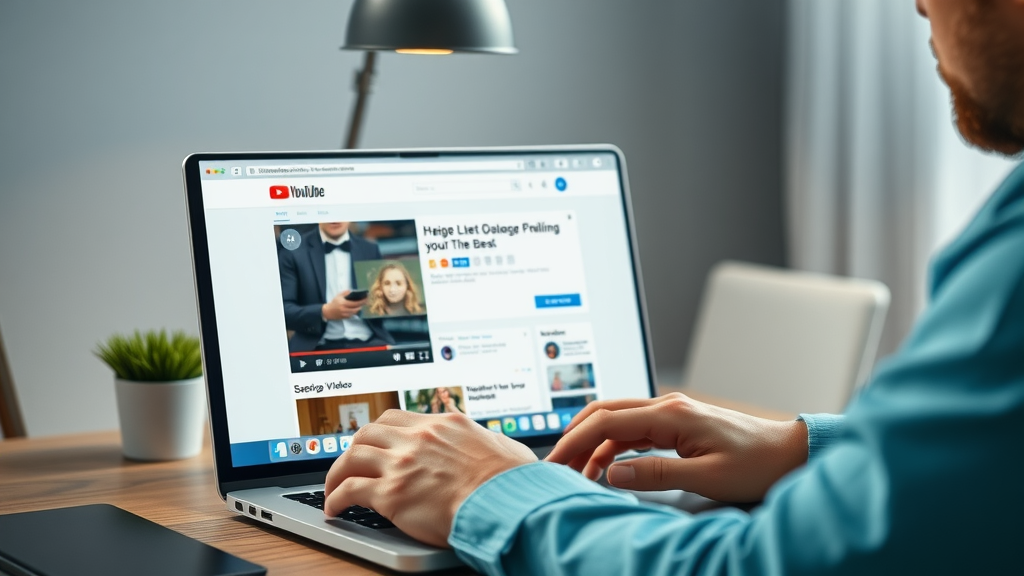 modern blogger embedding youtube video in blog post for enhanced seo and user experience