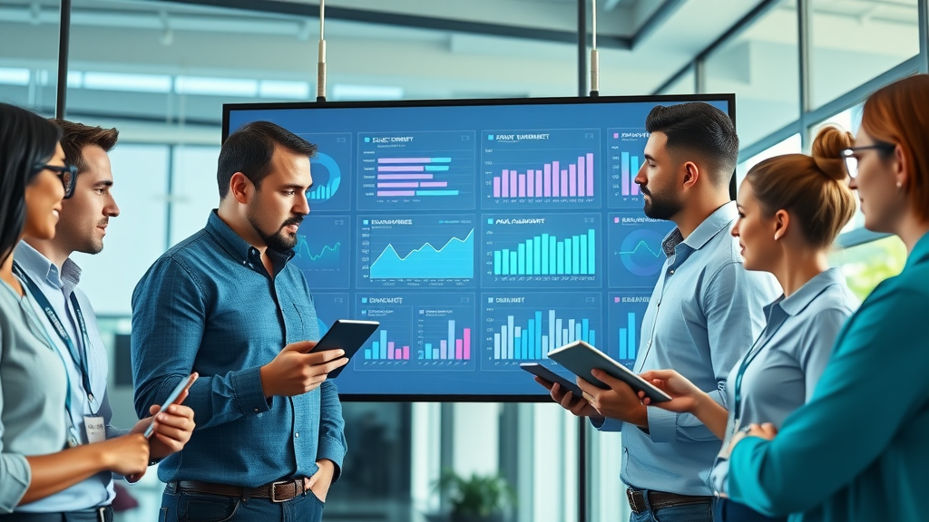 digital marketing team analyzing sales funnel metrics for sales funnel optimization