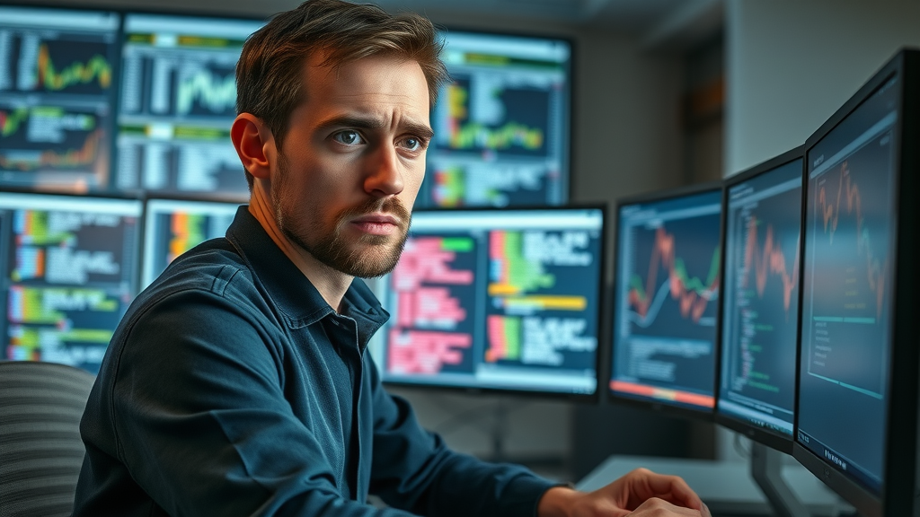 Backend developer diagnosing server issues and troubleshooting logs