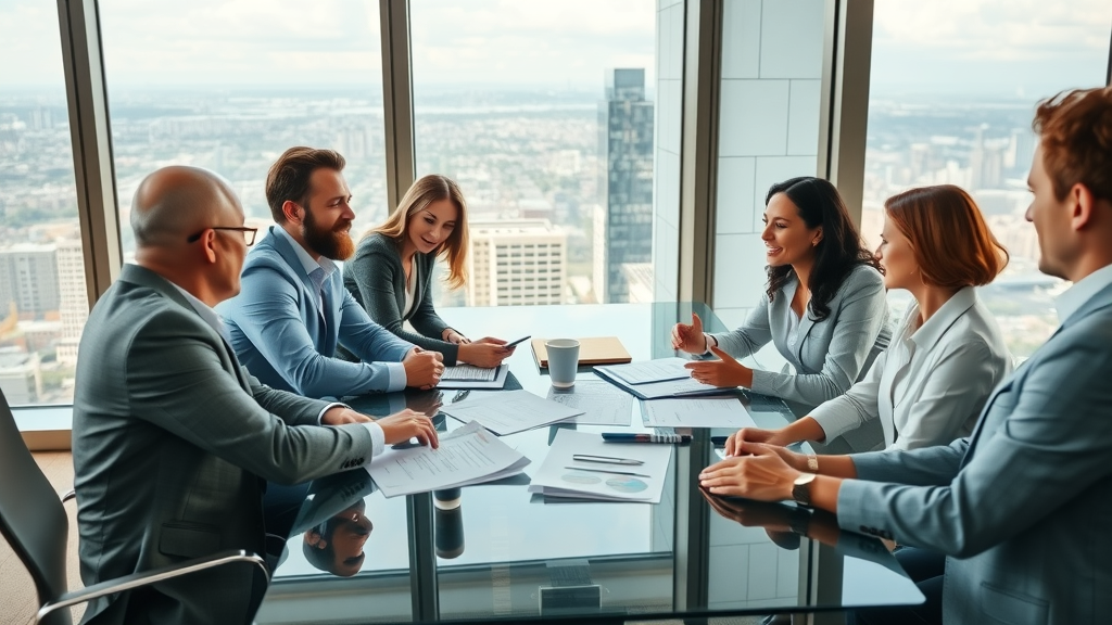 dynamic boardroom meeting sales and marketing alignment collaborative strategy
