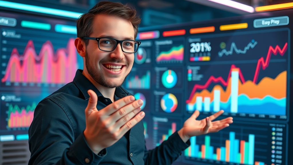 email marketing performance dashboard showing open rates and conversion rate trends