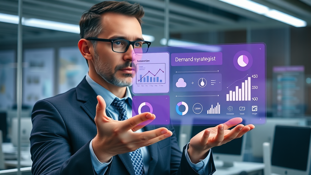 business strategist comparing lead generation and demand generation for b2b marketing