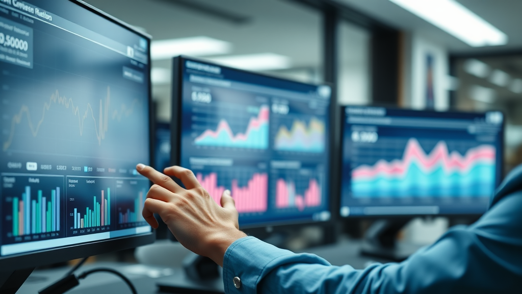 conversion rate optimization dashboard analytics photorealistic business website charts