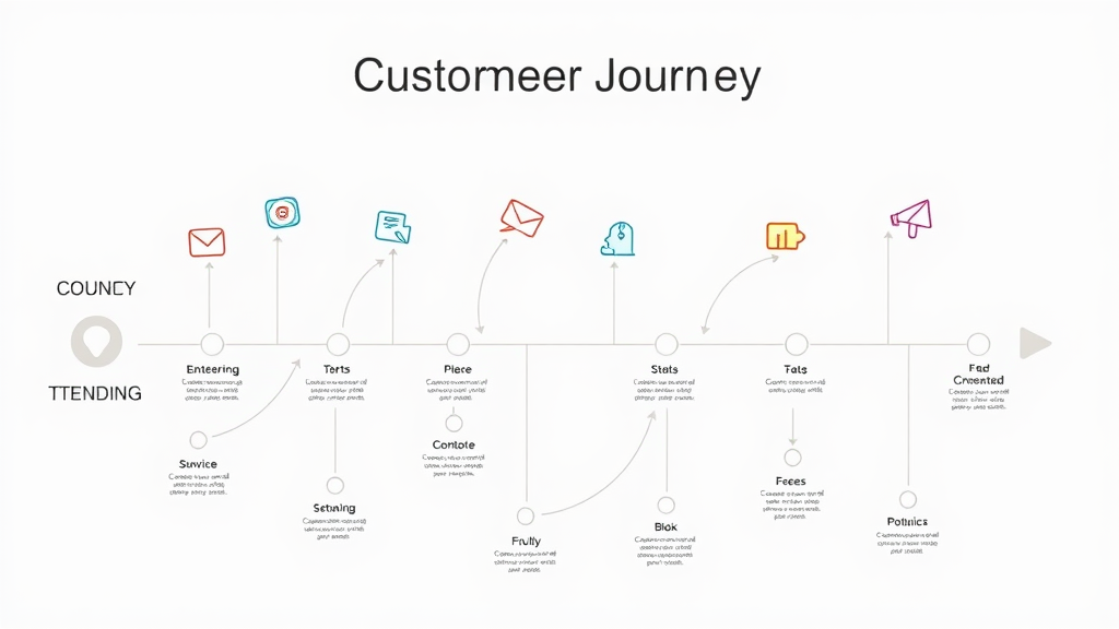Sleek infographic depicting customer journey map milestones, pathways, and data triggers