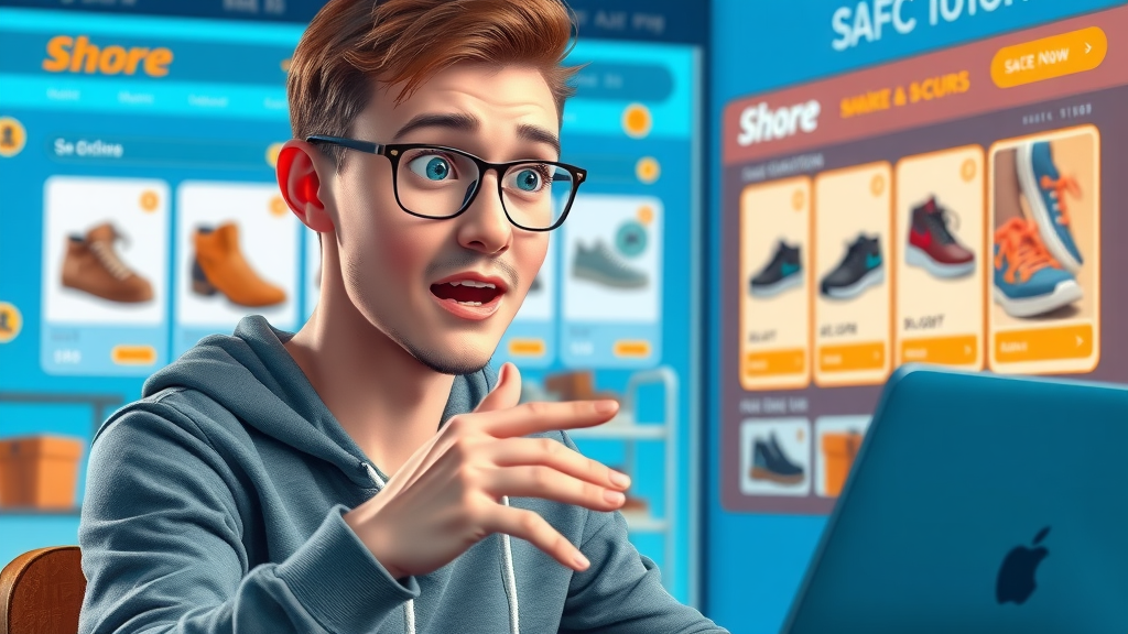 shopper experiencing targeted retargeting ad after browsing shoes online, ecommerce interface visible