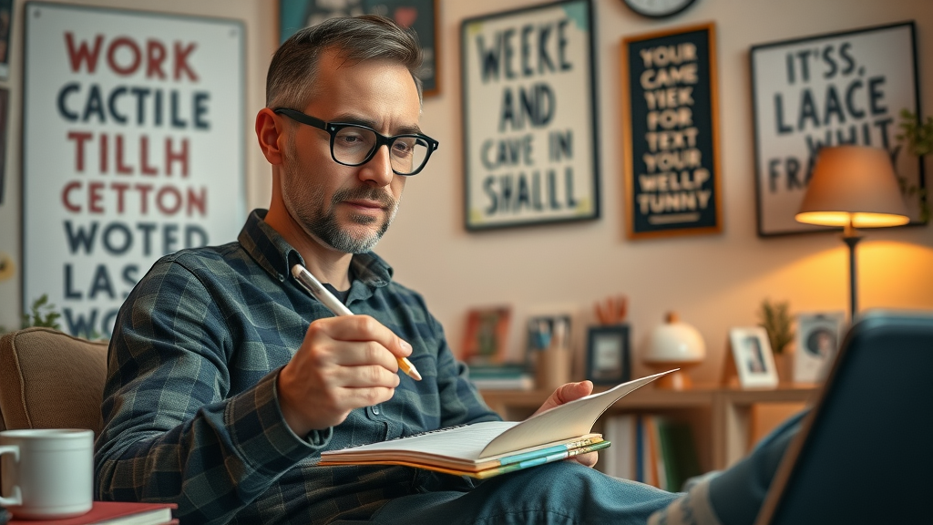 engaged video creator brainstorming catchy video titles for youtube seo optimization