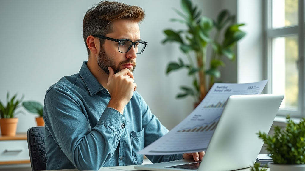 Marketing manager reviewing budget diagrams for influencer campaigns