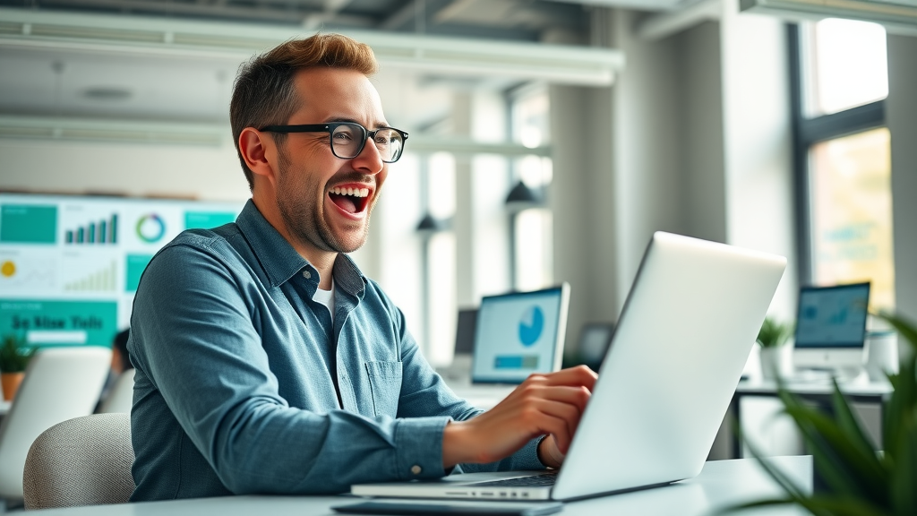 marketing manager using b2b lead generation tools digital workspace