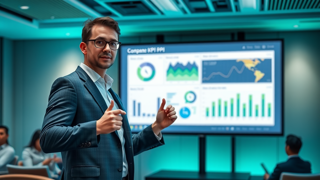 email marketing best practices digital marketer presenting KPI dashboard comparing email campaign metrics