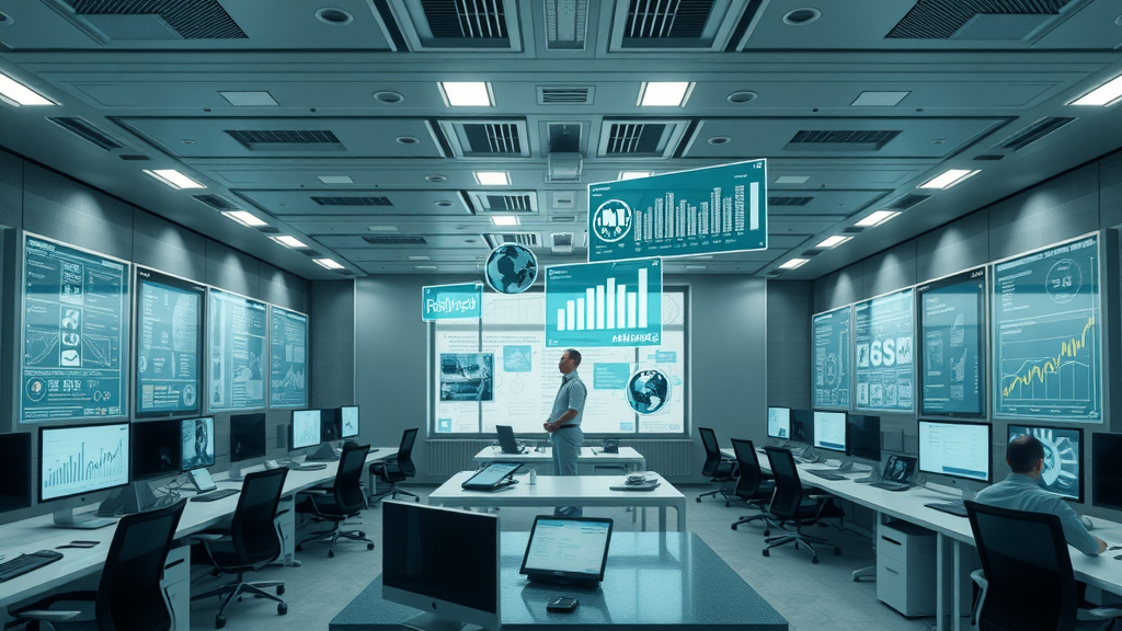 digital marketing and analytics tools syncing across devices in a streamlined office