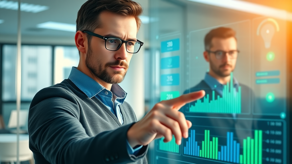 Marketer adjusting custom audience targeting on digital dashboard for precise display advertising