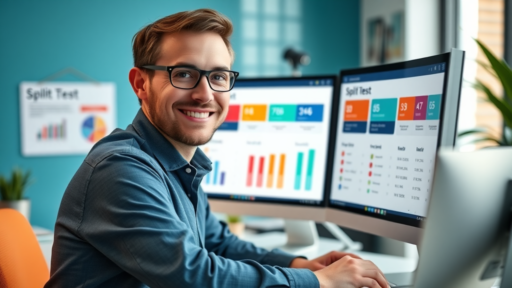 marketing analyst running ab test cro strategy conversion rate improvement