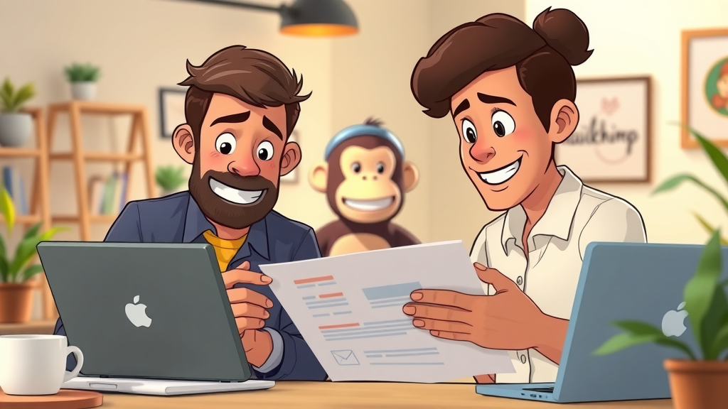 Mailchimp marketing automation software with team building email campaign