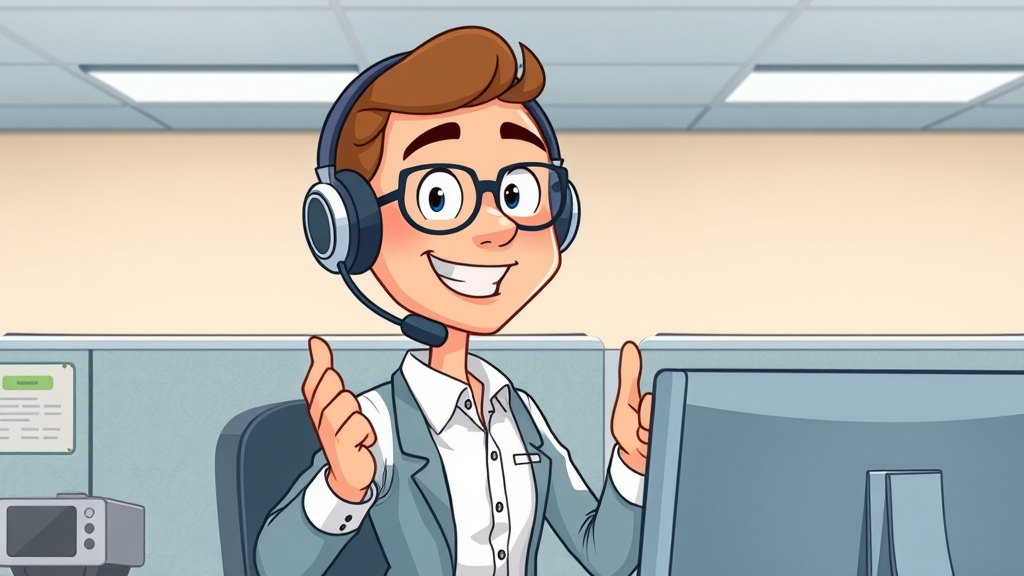 friendly support agent explains retargeting platform and targeting tool integration, office scene