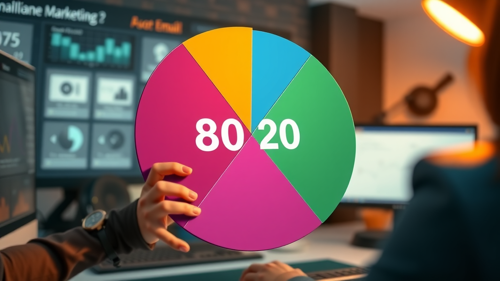 email marketing analytics 80 20 rule pie chart distribution