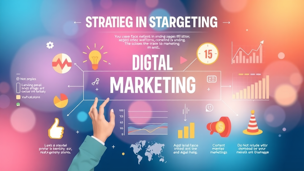 lead generation strategies infographic digital marketing landing pages social media content marketing colorful vector