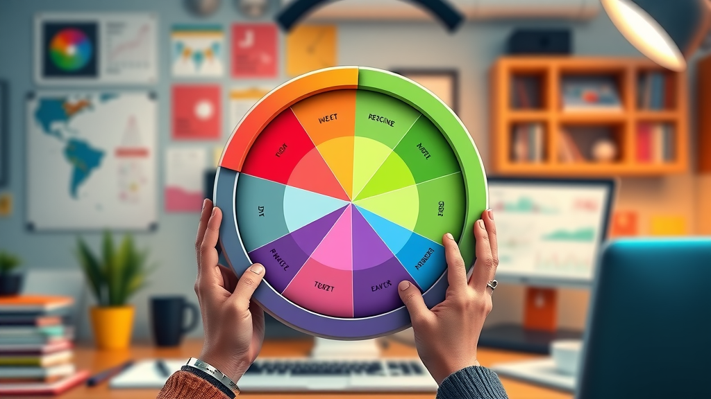 colorful pie chart visualizing audience segments for content marketing