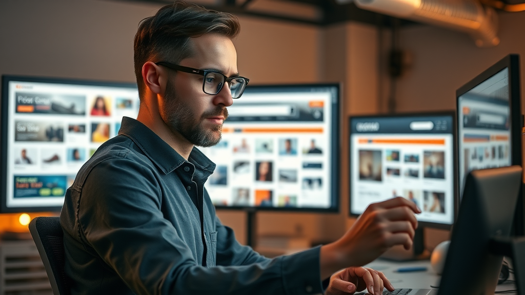 professional web designer selecting ecommerce website templates for online shop conversion