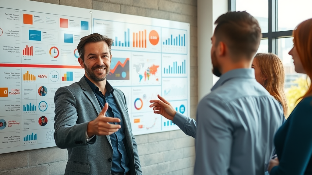 Marketer planning content distribution strategy using digital channel icons and demographic data