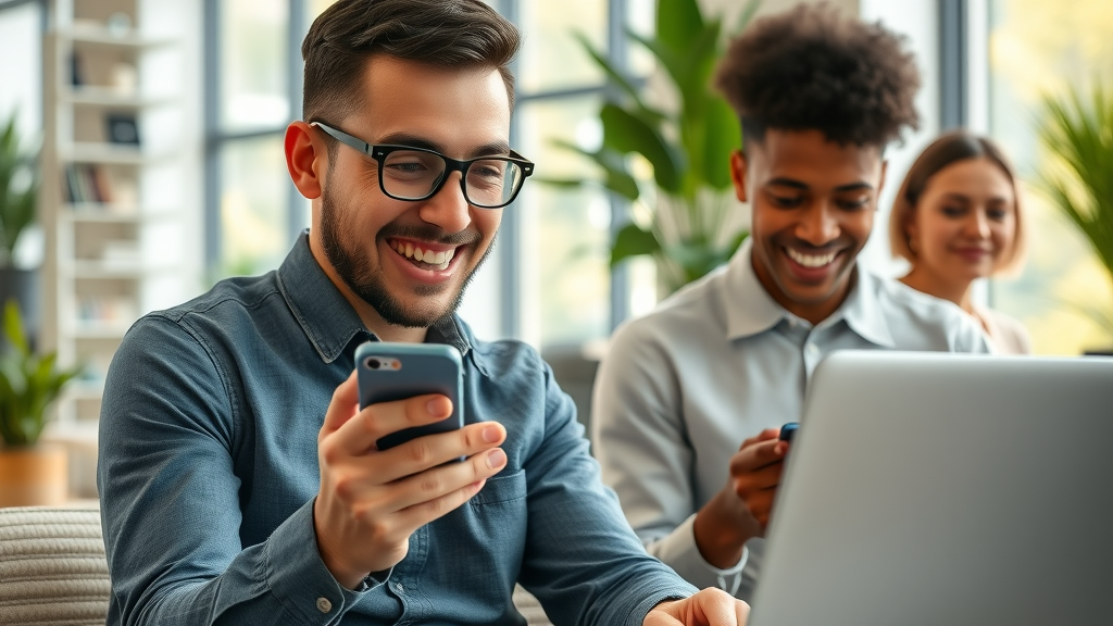 Business audience enjoying personalized email content for higher email click rates