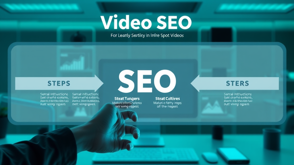 vibrant workflow diagram illustrating key steps in video seo optimization