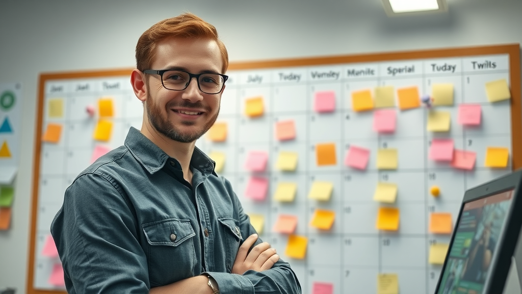 organized marketer preparing content calendar content marketing strategy