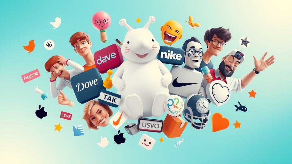 brand voice analysis collage of leading brands demonstrating strong brand personality