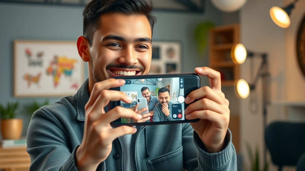 influencer marketing expert creating content for cross-platform social media campaign