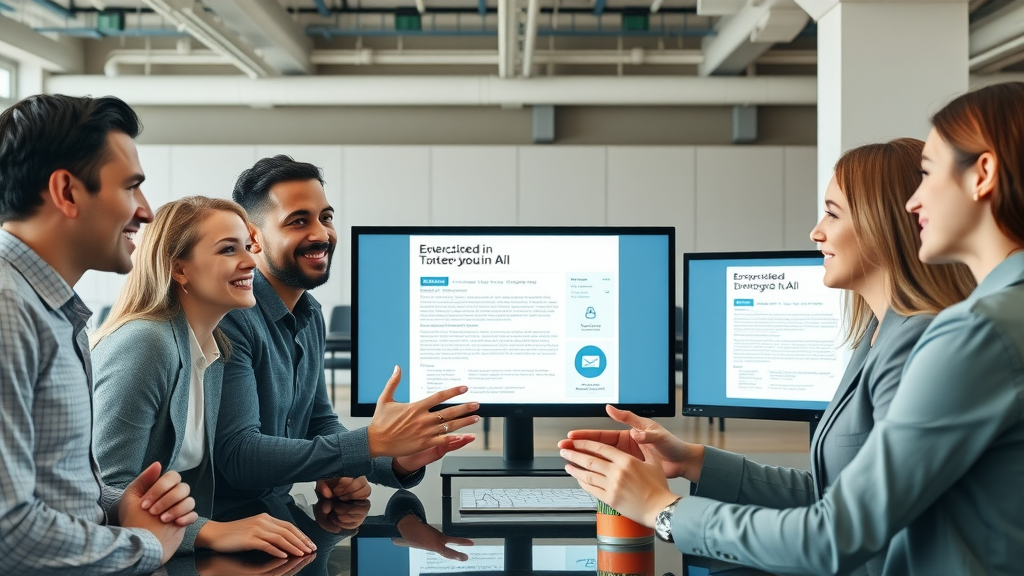 Email marketing team reviewing AI-powered personalized campaigns for higher engagement and conversions