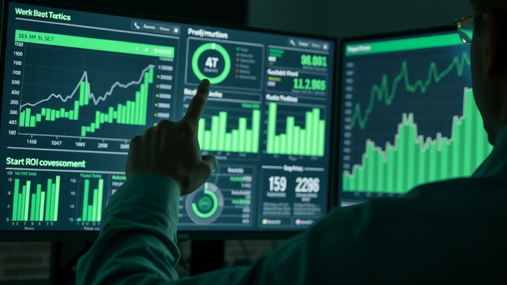 content marketing for leads marketer reviewing ROI metrics for lead generation success