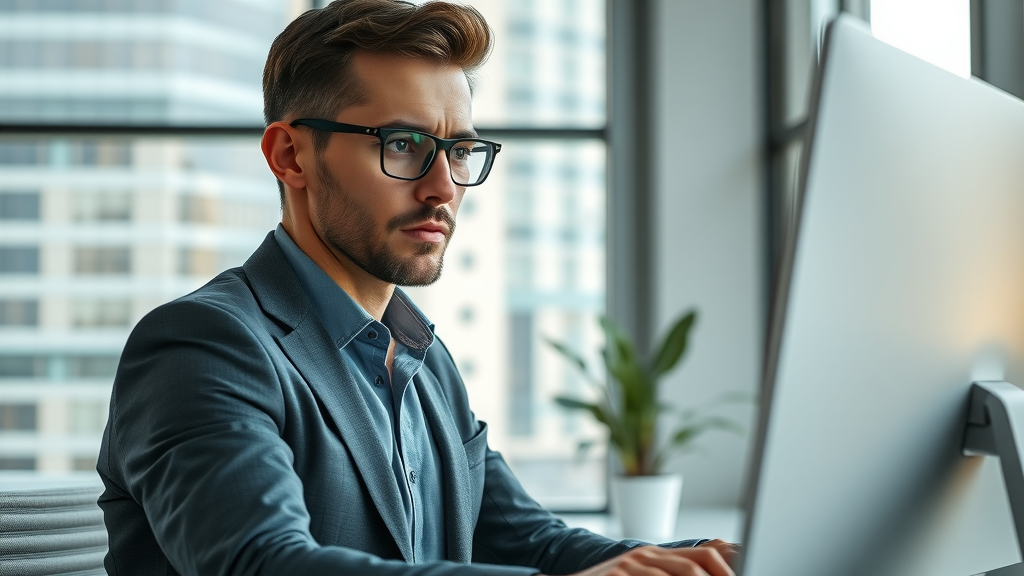 email marketing strategies professional analyzing campaign results with dynamic graphs in modern office