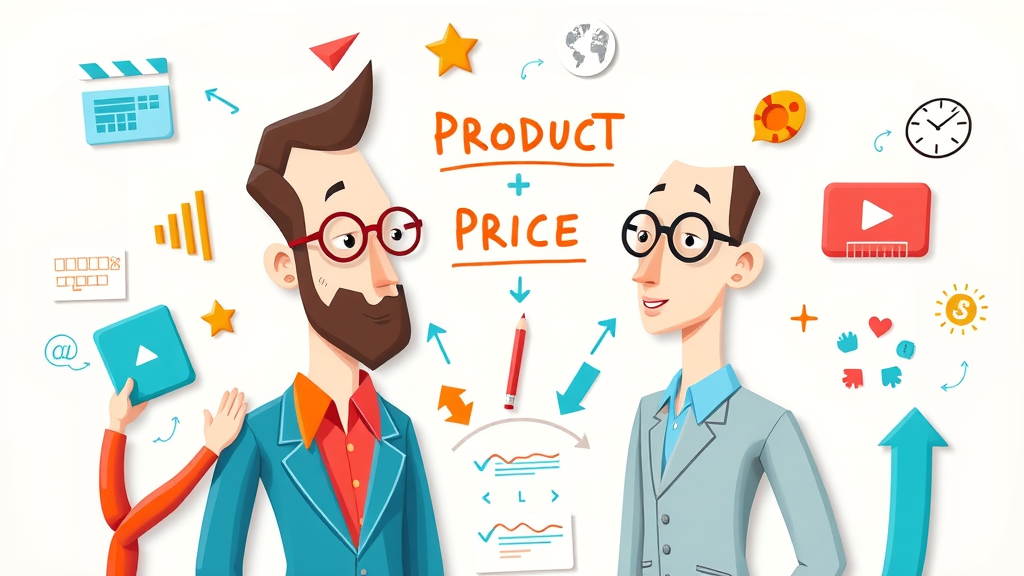 5 Ps in sales and marketing alignment icons infographic