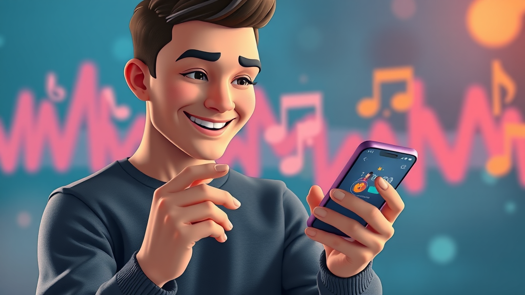 User browsing AI-personalized music playlist recommendations on smartphone