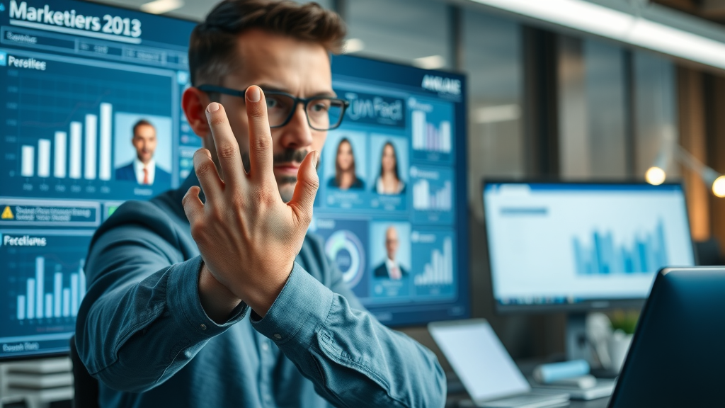 marketing analyst adjusting audience segments for display ad campaign
