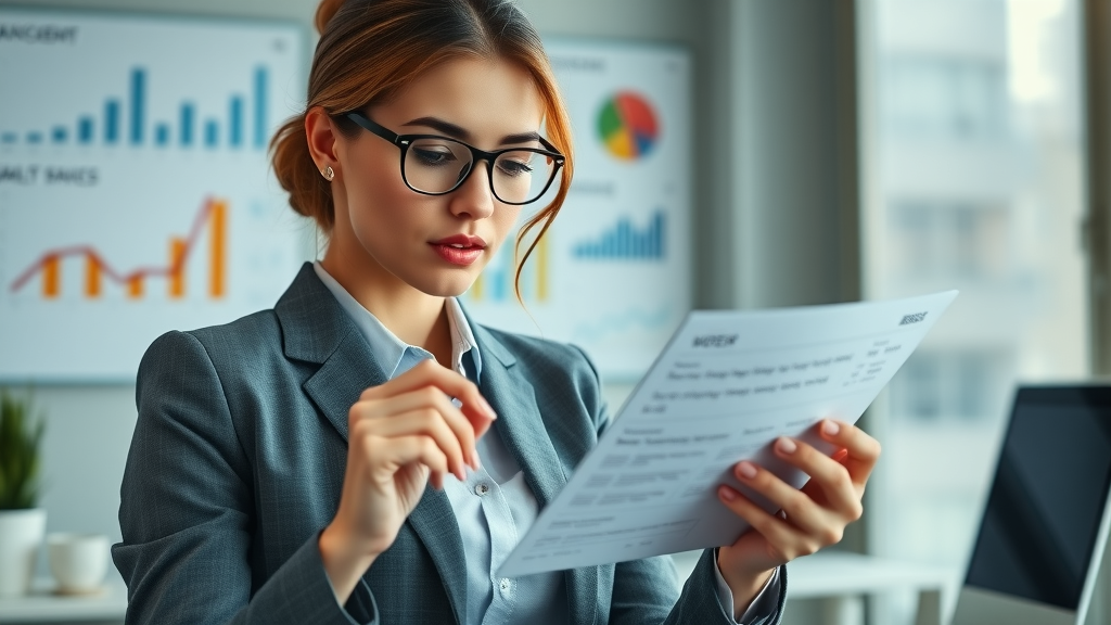 Analyzing brand reputation survey results; businesswoman reviewing customer feedback on a tablet
