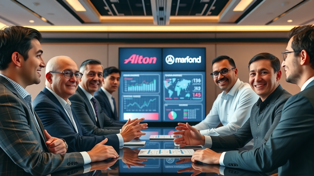 Brand executives discussing successful personalized marketing with AI campaigns and customer experience analytics