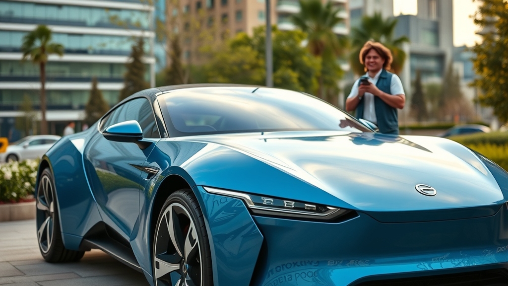innovative electric car positioned for sustainable brand leadership