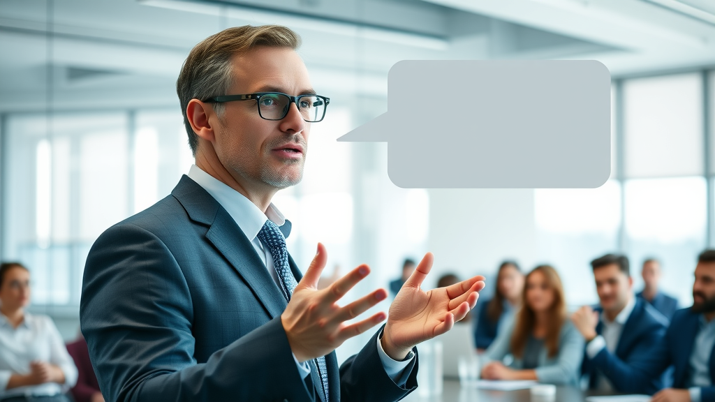 clarity in brand messaging, leader presenting brand voice