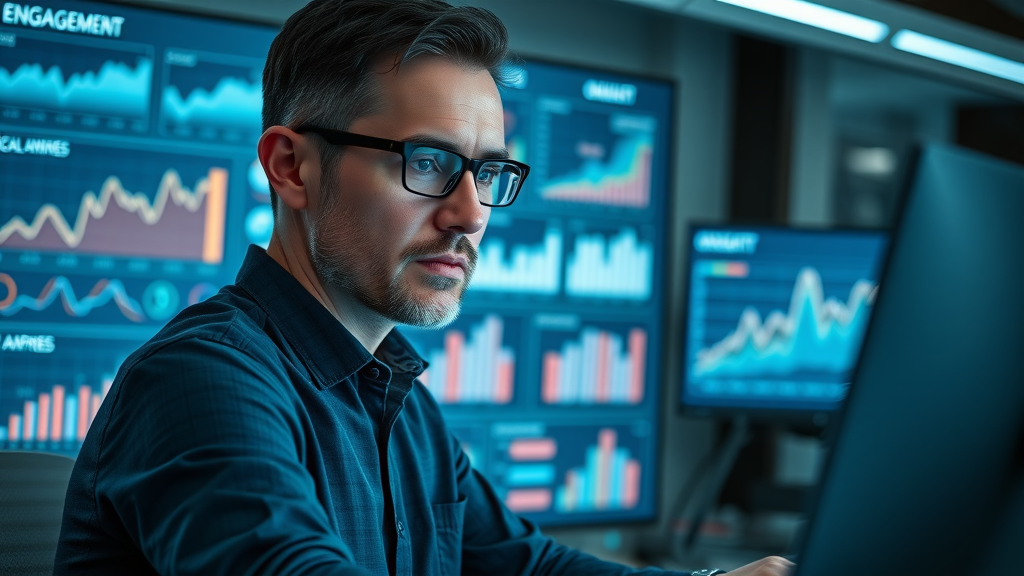 brand voice analytics dashboard with marketing metrics