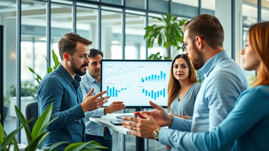 search engine ranking digital marketing team analyzing website analytics