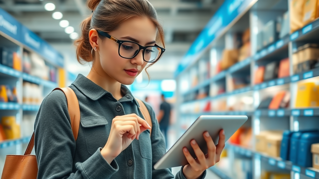 modern shopper using site filters and search on tablet for advanced ecommerce website design