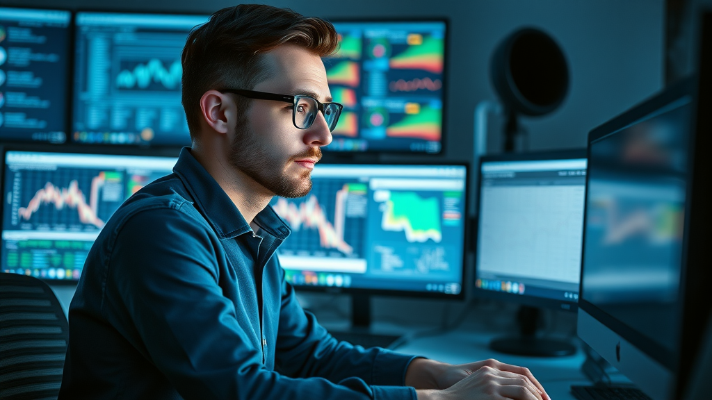 analytical digital marketer analyzing heatmap data conversion rate optimization