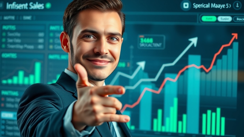 Infographic with graphs showing brand icons and upward-trending lines representing organic sales and brand awareness growth.